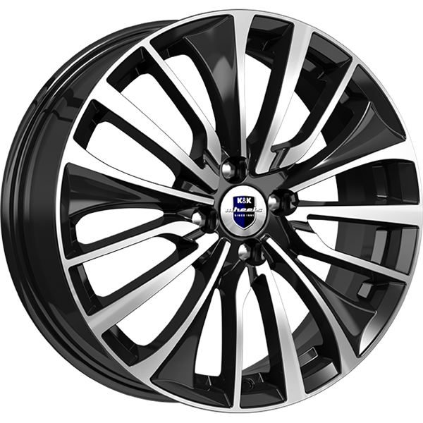 K&amp;K Flanker 6,5x17 5*108 Et:50 Dia:63,3 Алмаз чёрный