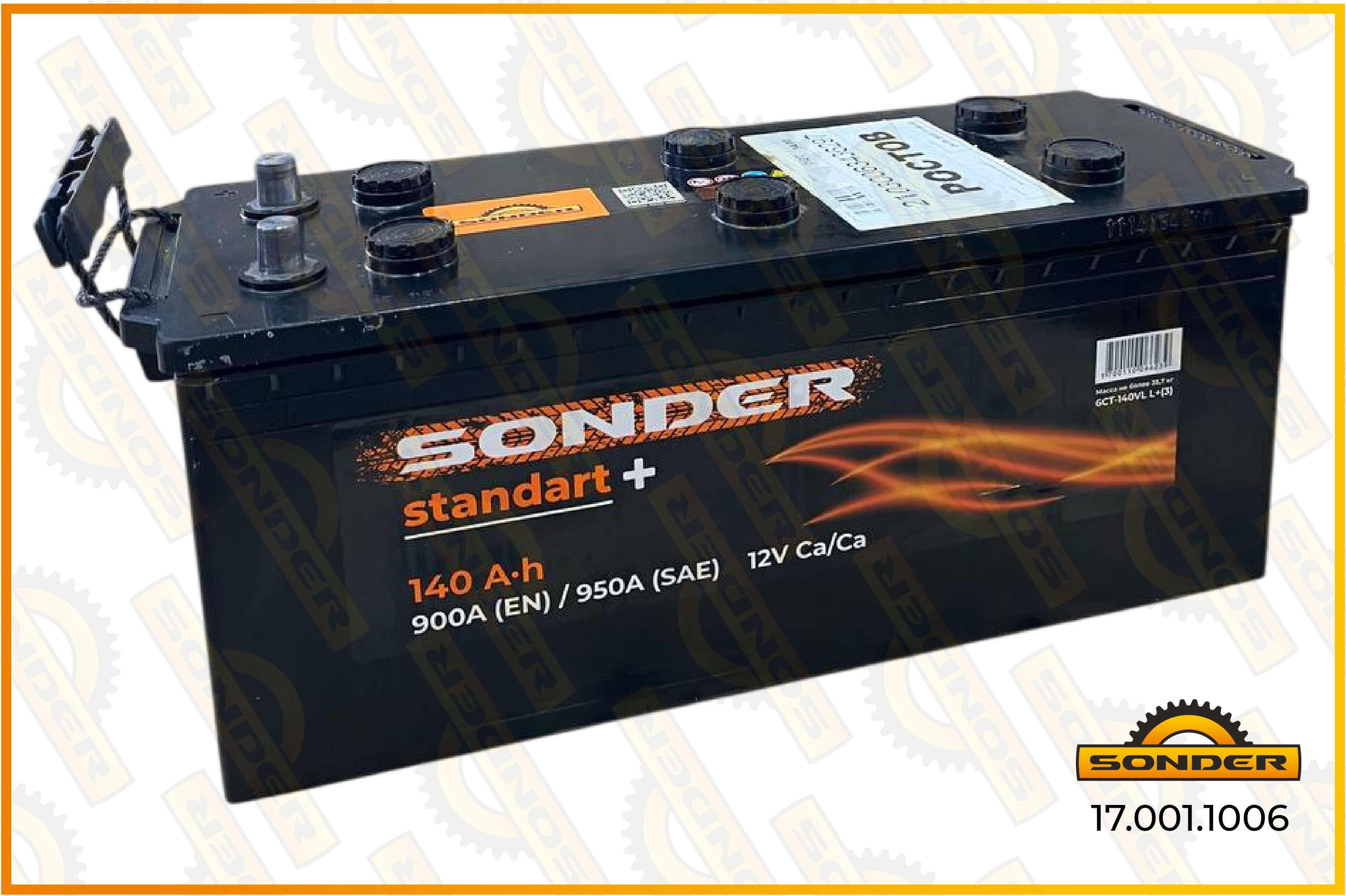 АКБ Sonder Standart+ 140Ah 900А + слева 513x189x225 D4 17.001.1006