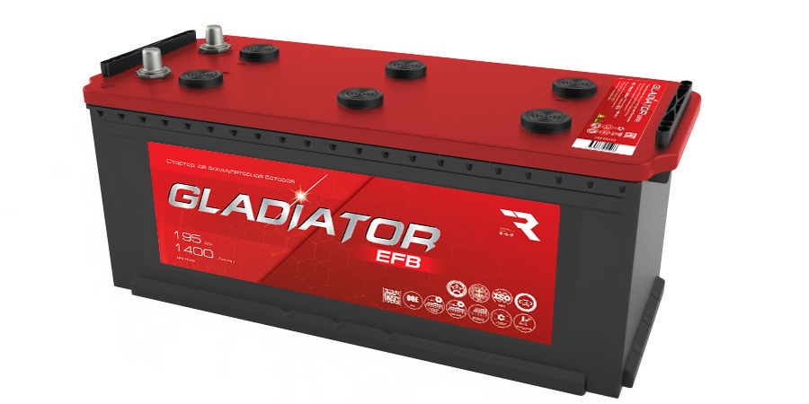 АКБ GLADIATOR EFB 6CT-195L(3) 195Ач 1400А 516х223х223 