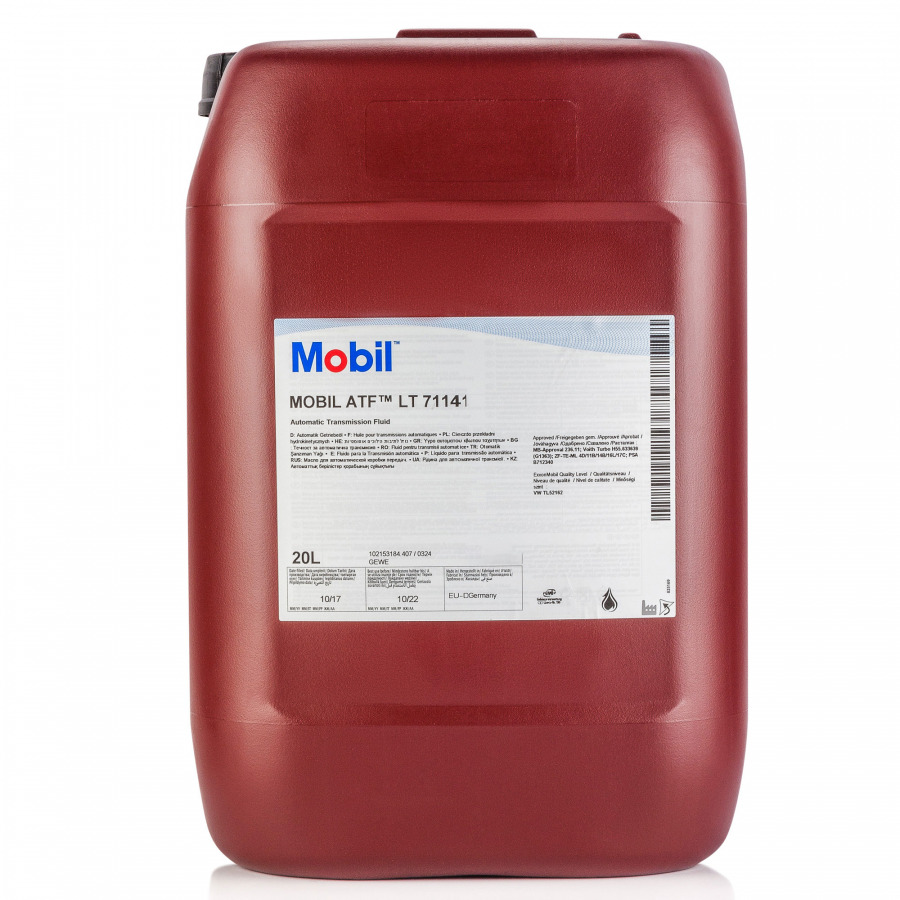 Трансмиссионное масло Mobil ATF LT 71141 20л 151008