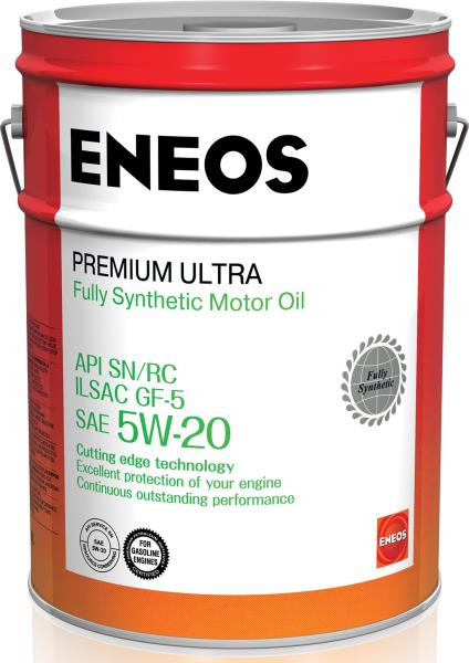 Моторное масло Eneos Premium Ultra 100% Synt. SN 5W20 20 л