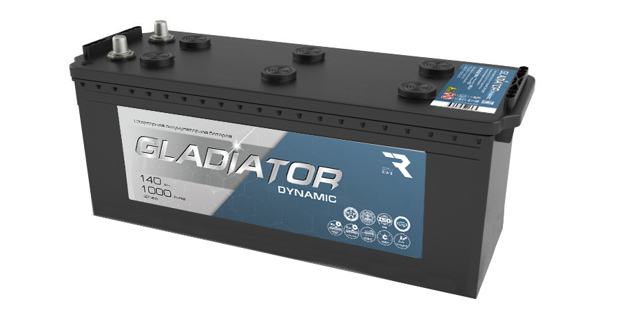 АКБ GLADIATOR dynamic 6CT-140L(3) 140Ач 1000А 513х189х223