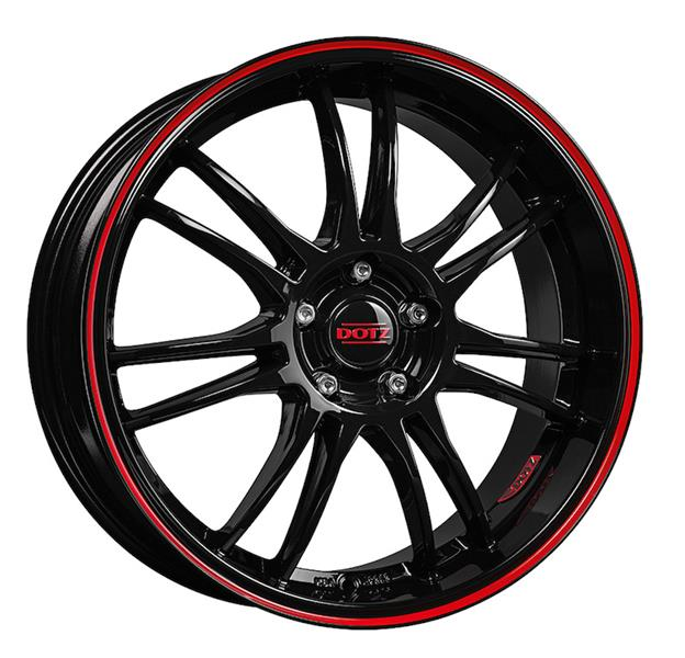 Dotz Shift pinstripe red 8x19 5*112 Et:45 Dia:70,1 BKRL