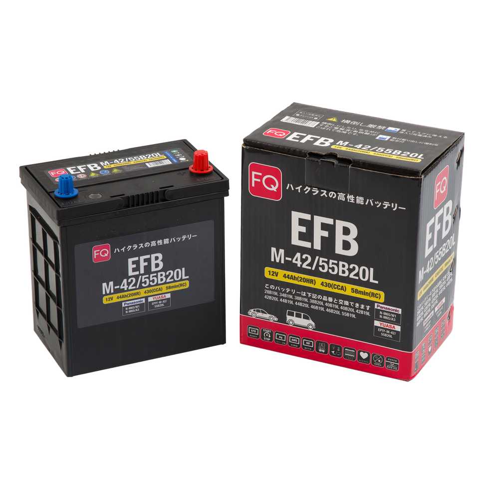 АКБ FQ COSMO JIS EFB M-42 55B20L 44Ah/430А 196x128x202/223 мм 00000006786