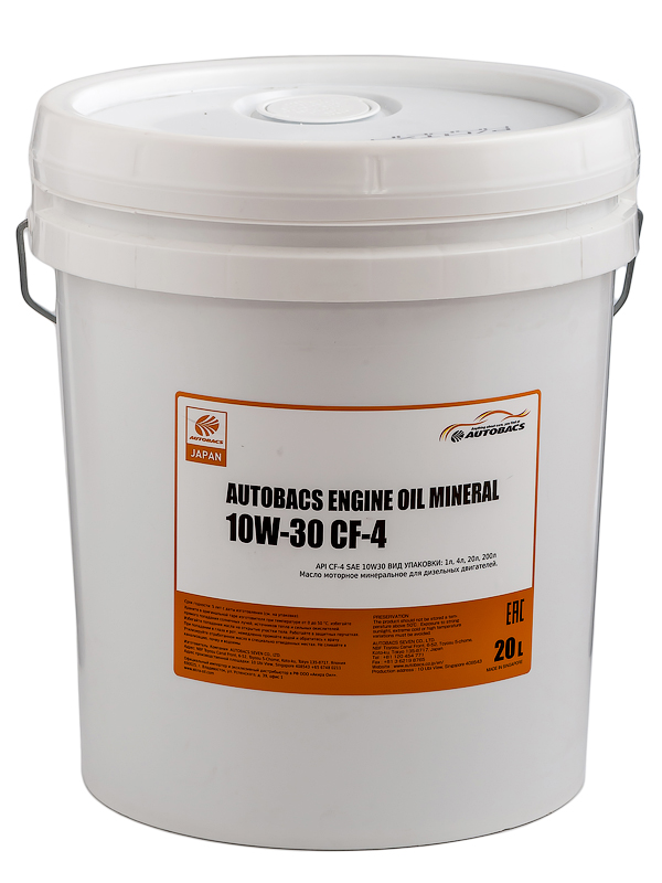 Моторное масло AUTOBACS ENGINE OIL MINERAL 10W30 CF-4 20л. SGP A00032069