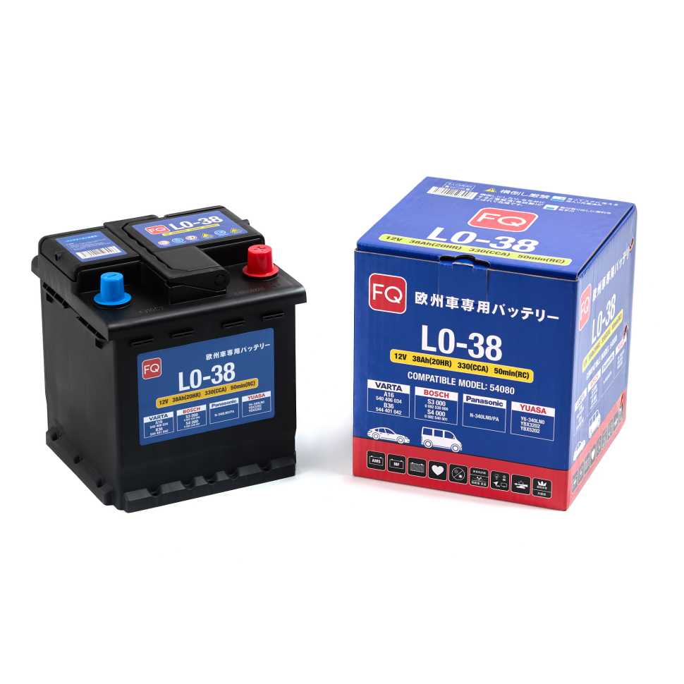 АКБ FQ DIN EURO L0-38 38Ah/330A 175x175x190/190 мм L038