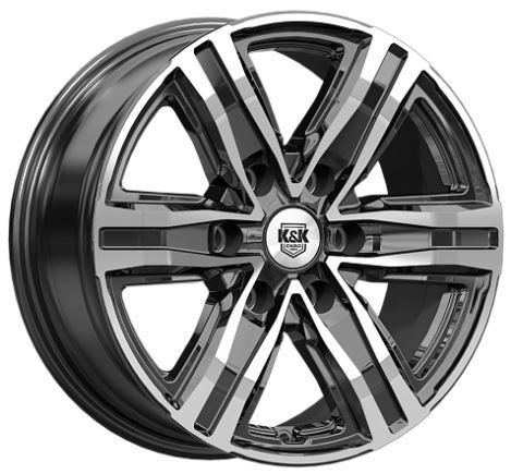 K&amp;K R8 (КС1174) 7,5x17 6*127 Et:45 Dia:77,9 алмаз черный
