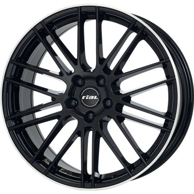 Rial KiboX 9,5x21 5*112 Et:22 Dia:66,6 Diamond Black Lip Polished