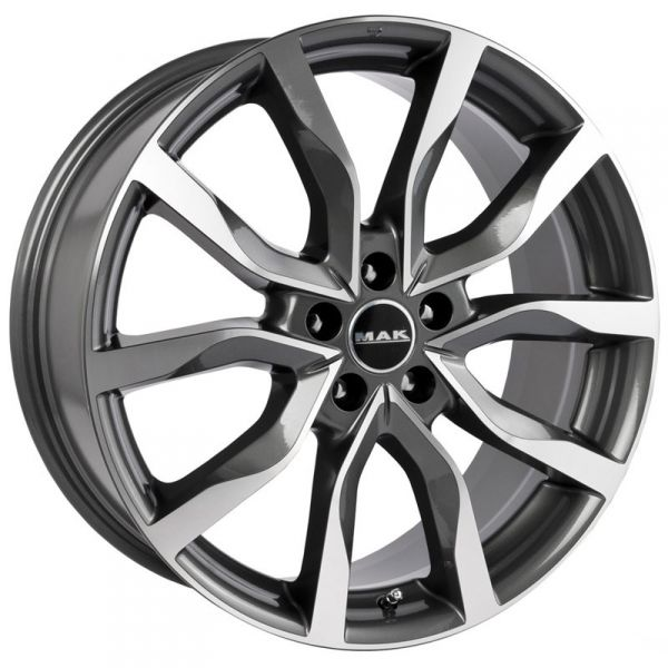 MAK HIGHLANDS 8x19 5*120 Et:38 Dia:72,6 Gun Metallic-Mirror Face