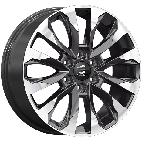 Premium Series КР007 8x20 6*139,7 Et:42 Dia:75,1 Diamond Black Gris