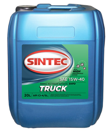 Моторное масло Sintec Truck SAE 15W-40 API CI-4/SL, 20 л 