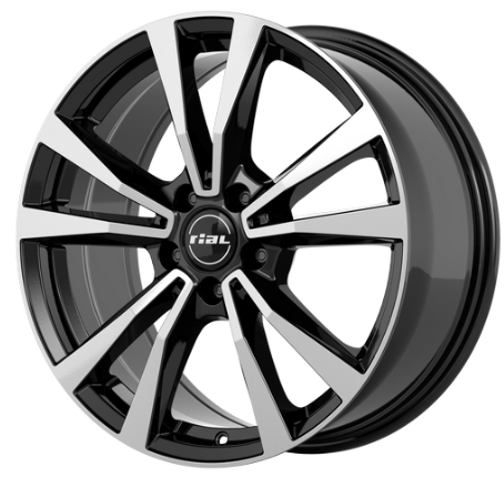 Rial M12 8x18 5*112 Et:38 Dia:66,6 Diamond Black Front Polished