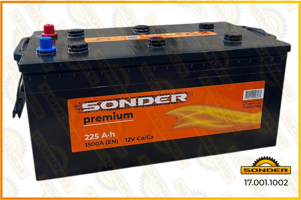АКБ Sonder Premium 225Ah 1500А + слева 518x276x242 17.001.1002