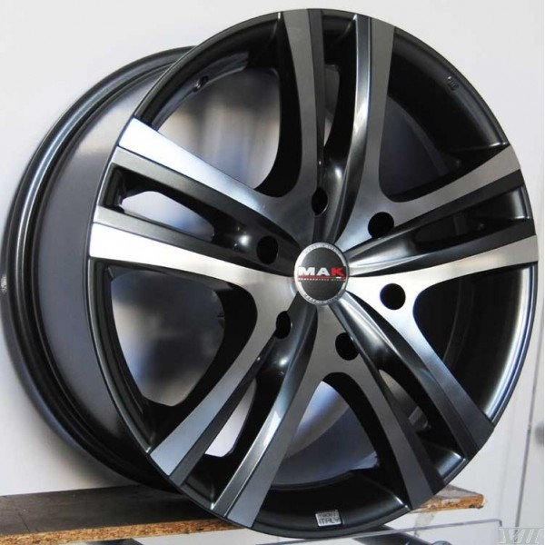 MAK Aria 9,5x20 5*127 Et:45 Dia:71,6 Gun Metallic-Mirror Face 