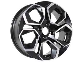 KDW KD1620 6,5x16 4*100 Et:45 Dia:60,1 Black_Front_Polished 