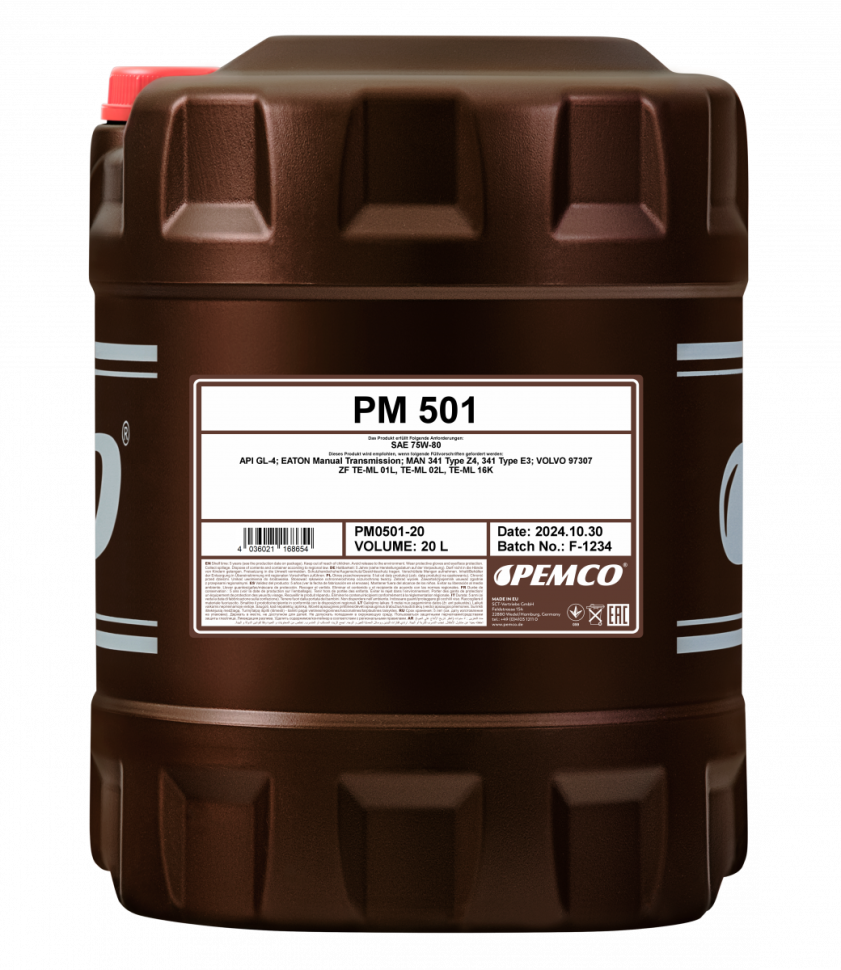 Трансмиссионное масло PEMCO 501 75W80 20л PM0501-20