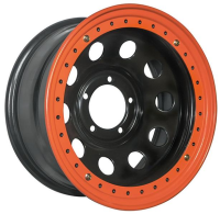 Off-Road-Wheels Black 8x16 5*139,7 Et:-19 Dia:110,1 черный с бедлоком (оранжевый) 