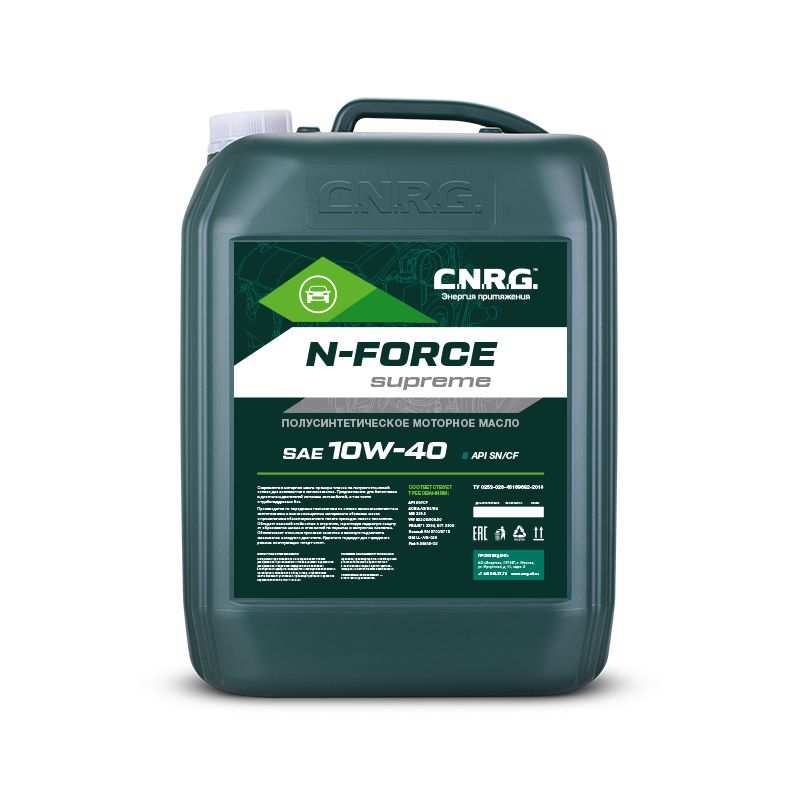 Моторное масло CNRG N-Force Supreme 10W-40 SN/CF 20 л