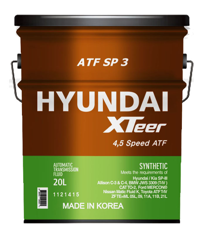 Трансмиссионное масло HYUNDAI Xteer ATF SP3 20 л 