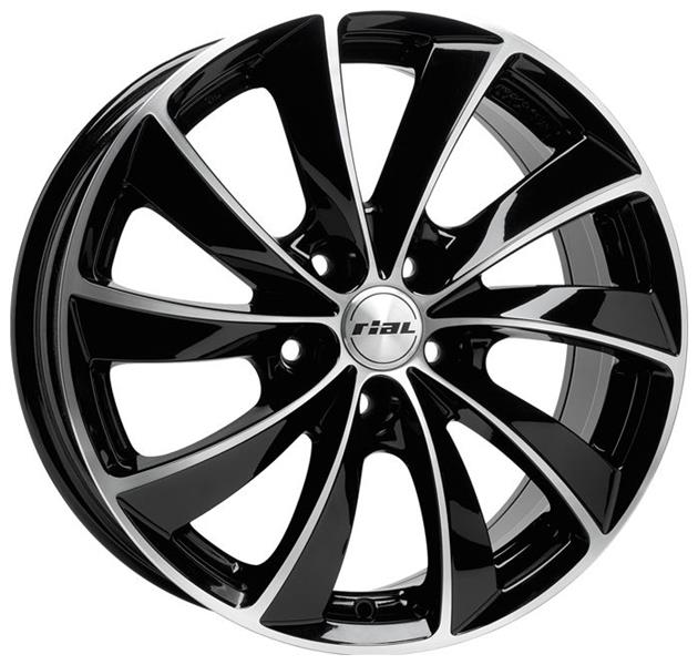 Rial Lugano 7,5x17 5*100 Et:36 Dia:63,3 Diamont Black Front Polished