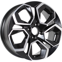 KDW KD1620 6,5x16 5*114,3 Et:45 Dia:67,1 Black_Front_Polished 