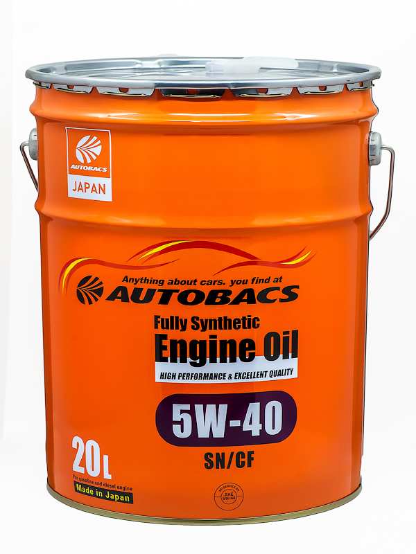 Моторное масло AUTOBACS Fully Synthetic 5W-40 SN/CF 20 л. JAP A01508405