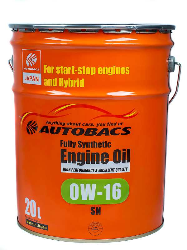 Моторное масло AUTOBACS Fully Synthetic 0W-16 SN 20 л. JAP A01555209