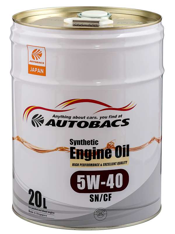 Моторное масло AUTOBACS Synthetic Engine Oil 5W-40 SN/CF 20л. SGP A00032067