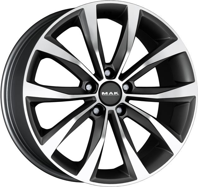MAK WOLF 7x17 5*112 Et:40 Dia:57,1 Gun Metallic-Mirror Face 