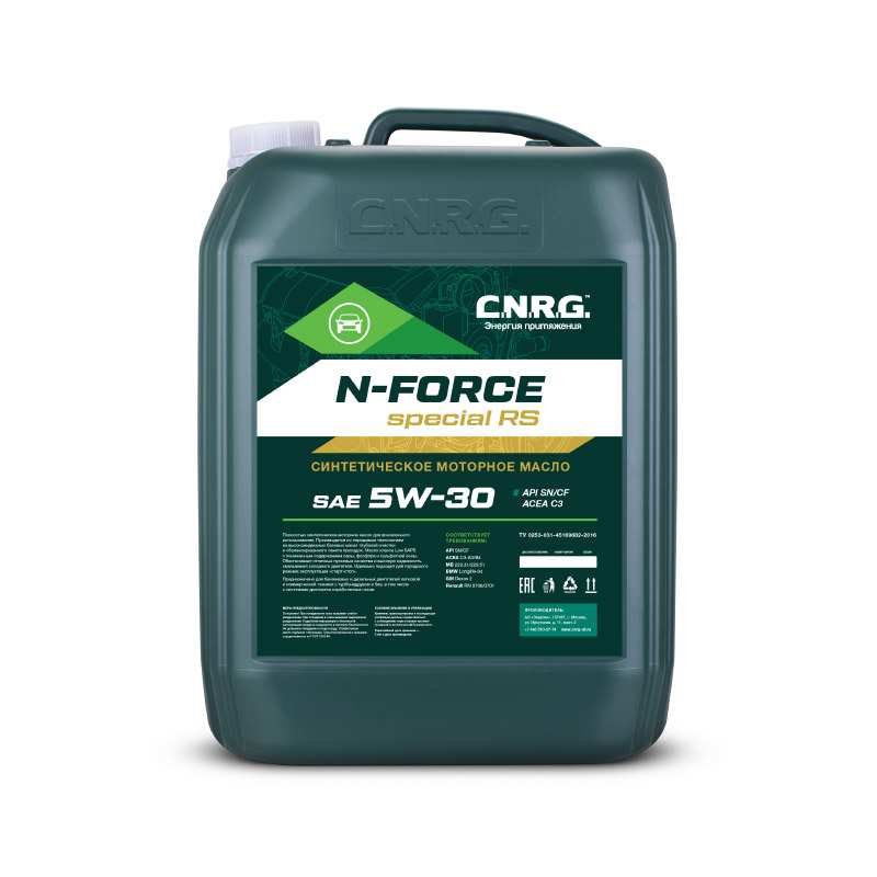 Моторное масло CNRG N-Force Special RS 5W-30 SN/CF C3 20 л