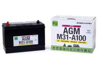 АКБ FQ MARINE &amp; LEISURE AGM M31-A100 100Ah 1000A 330x173x218/234 мм M31A100