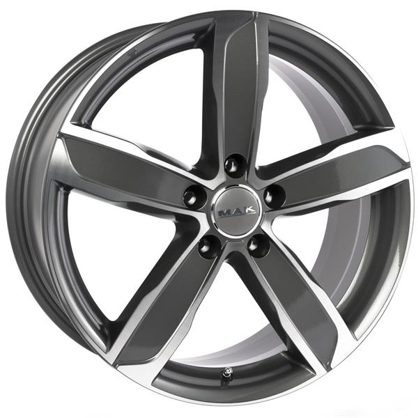 MAK STADT 8x18 5*112 Et:50 Dia:57,1 Gun Metallic-Mirror Face