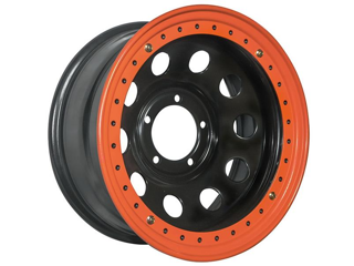 Off-Road-Wheels Black 8x16 5*150 Et:-3 Dia:112 черный с бедлоком (оранжевый) 